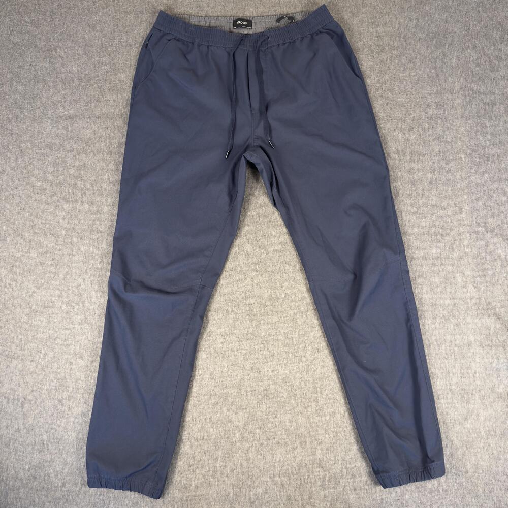PROOF Nomad Pants Mens Large Blue Jogger Huckberry Elastic Waist Stretch Travel